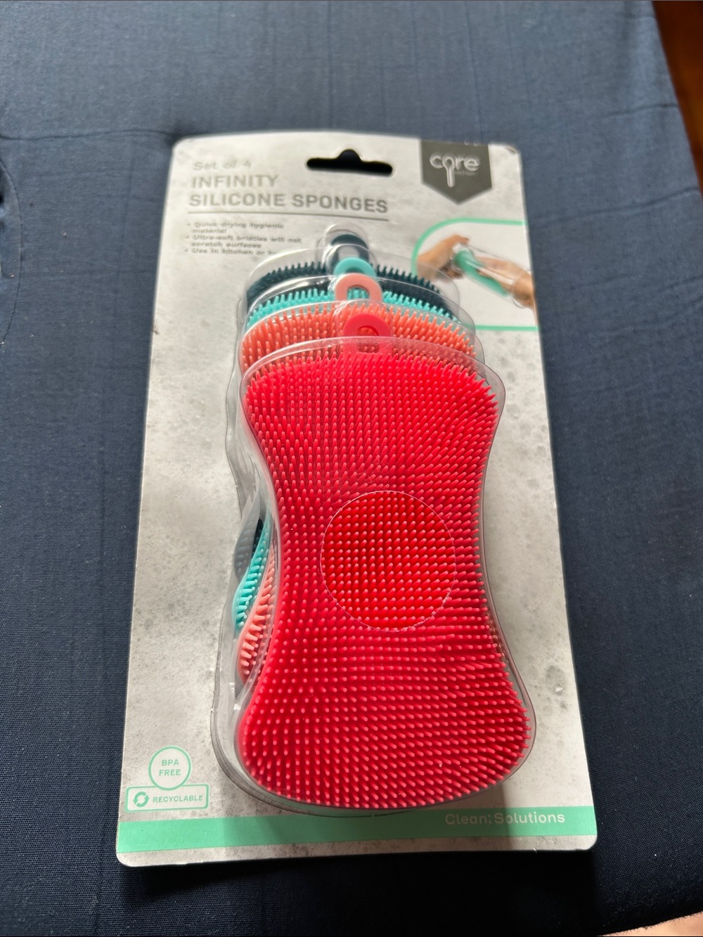 Core Infinity Silicone Sponges - Red & Teal Set